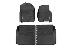 Ford F-150 Floor Mats - Front & Rear - Rough Country - Flex-Fit - '15-'24 Ford F-150 Floor Mats - Front & Rear - Rough Country - Flex-Fit - '15-'24